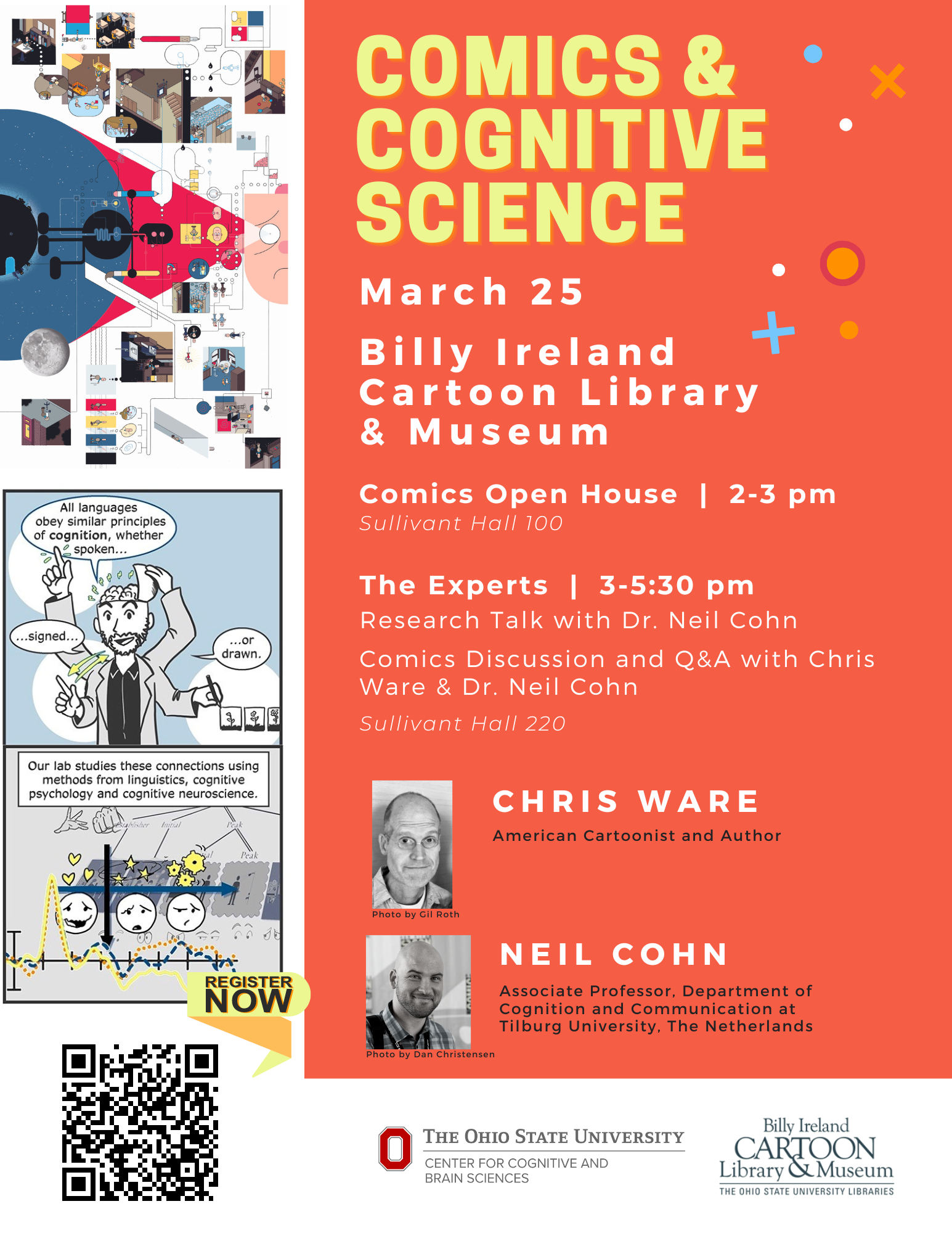 Comics and Cognitive Science event flyer