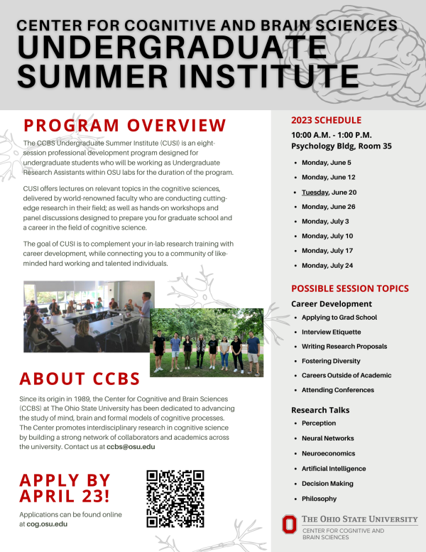 CUSI Flyer 2023 program information 