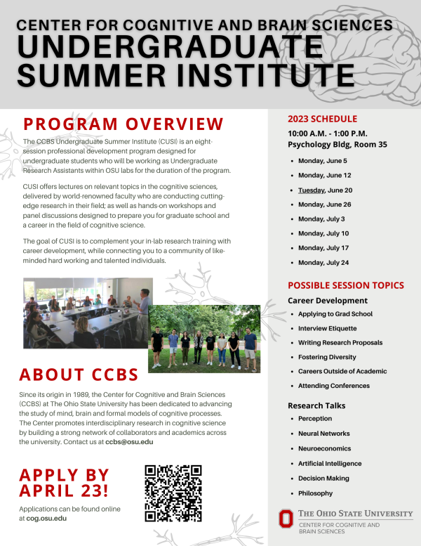 CUSI Flyer 2023 program information